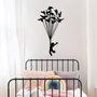 Wallity Flying Boy 3 Escultura de pared en metal negro